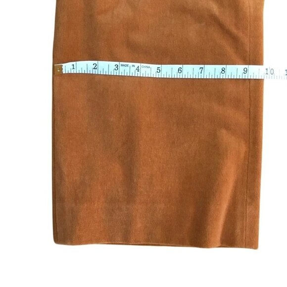 Zenobia Burnt Orange Velvet High Rise 8 Lined Luxury Cotton Blend Pant Trouser - Picture 10 of 12